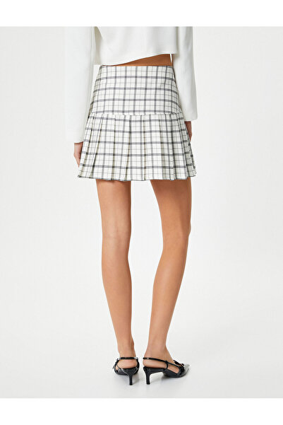Koton Pleated Mini Skirt Viscose Mixed