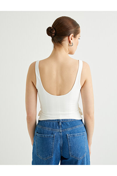 Koton Γιλέκο με φερμουάρ με τετράγωνο γιακά - Τσέπη Cargo