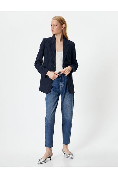 Koton Mom Fit Jeans Standard Waist Pocket Cotton - Mom Jean
