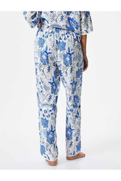 Koton Viskóz pizsama alsó - virágmintásD, egyenes láb