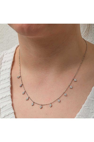 Skygo Lucky Women's Necklace - Silver Baklava Cut
