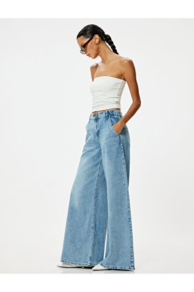 Koton Strapless Bustier Crop Slim Fit