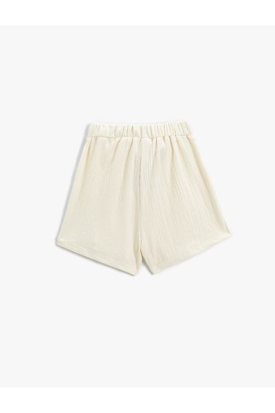 Koton Shorts Skirt Waist Double Breasted Side Tied