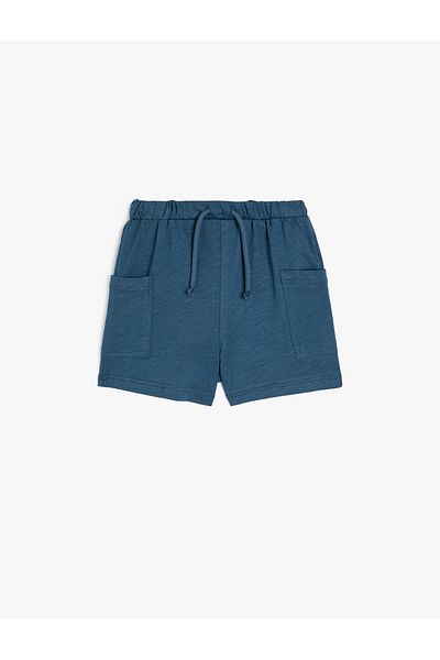 Koton Basic Shorts with Tie Waist and Pocket Detail Cotton