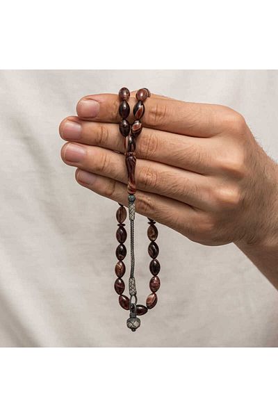 Skygo Silver Kazaz Tasseled Tight Amber Rosary