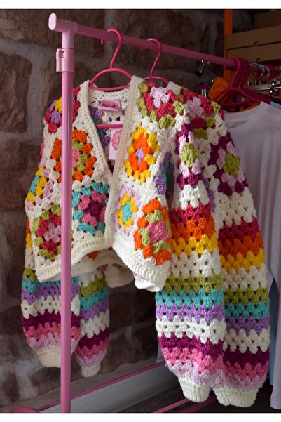 El örgüsü Motif Crochet Cardigan for Women, Hand Knitted Cardigan, Trend Cardigan
