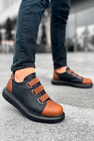 Chekich Komen Ch253 Cst Mirror Non Man Sneakers Black/Tan