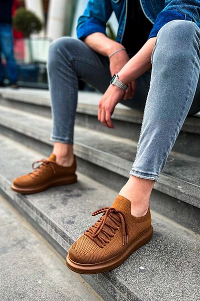 Chekich Men's Tricot Shoes CH307 RT - BROWN
