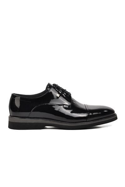 Fosco Men's Casual Shoes - Black Patent Leather Genuine Leather