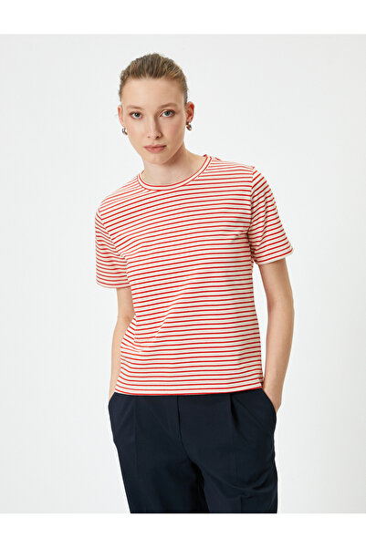 Koton Basic Tişört Kısa Kollu Bisiklet Yaka Pamuklu Standart Kesim