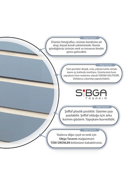 sibga tasarım Transparent Colored Post-It Note Paper - 200 Sheets Bookmark Sticker