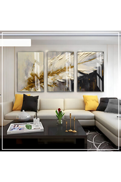 Harikabirev HARİKABİREV | SET DE PĂRĂ DE FRUNZĂ ABSTRACTĂ DE CULOARE MOALE NE...