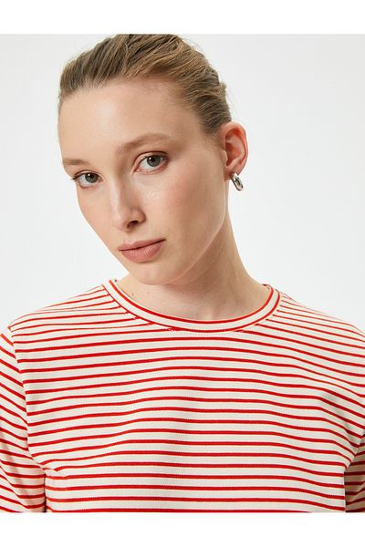 Koton Basic T-Shirt Short Sleeve Crew Neck Cotton Standard Fit