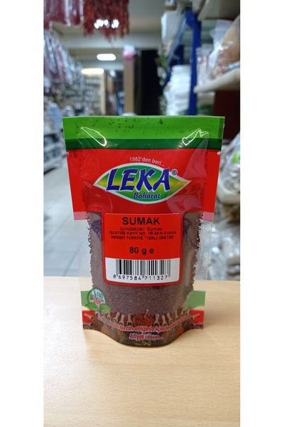 leka baharat Sumak 80 g – Yüksek Aromalı Ekşi Baharat – Salata, Kebap, Et Yemekleri İçin