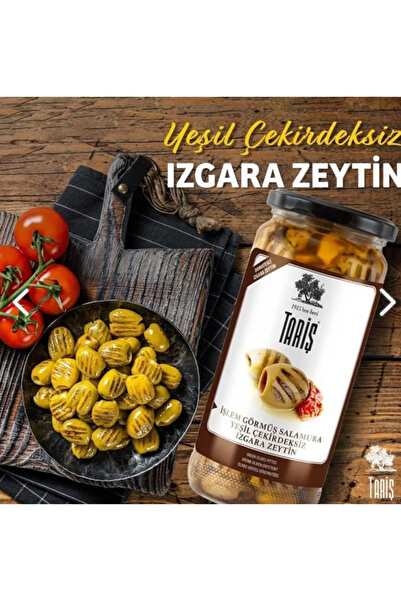 Tariş tariş yeşil çekirdeksiz ızgara zeytin 485 gram