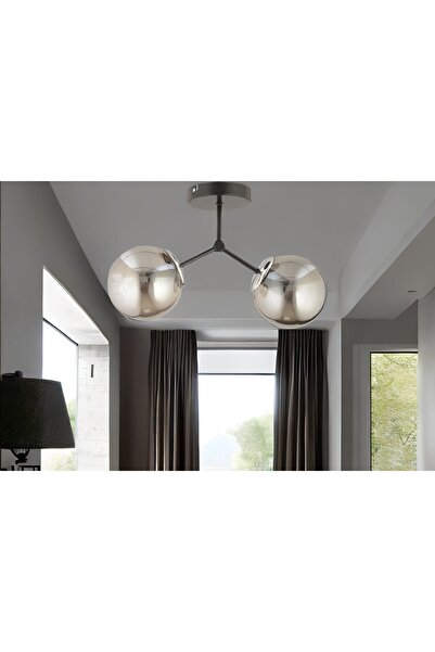 Aydınlatma Dünyam Aryam 2'li Siyah Füme Avize