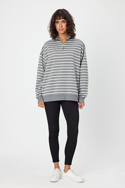 ALEXANDERGARDI TRIUC OVERSIZE CU DUNGI GULER VERTICAL CU FERMOARE (UNI-00247)