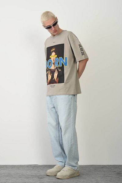 CreativeStyle Ανδρικό μπλουζάκι Oversize Born Emprime Printed Special Design