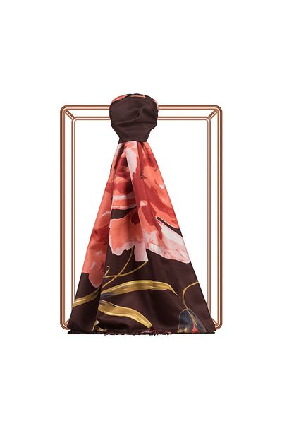 ipekevi Coffee Silk Shawl 6422