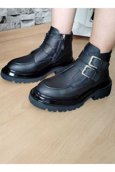 Zera tokalı hakiki deri  bot