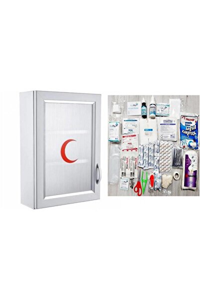 Geseus Ecza Dolabı İçi Dolu Lüx İlk Yardım İçerikli PVC 50x35x16 CM-159+PHL