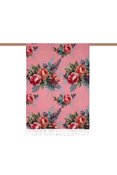 ipekevi Misty Pink Silk Shawl 5205