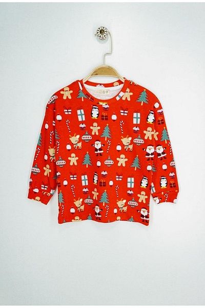 ARBİ kids Unisex Christmas Theme Pajamas Set Christmas Christmas Pajamas Set