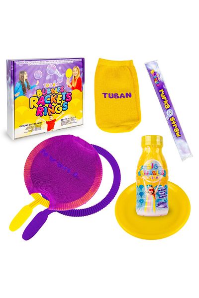 Tuban Giant Soap Balloons Set - Rockets and Rings + solution