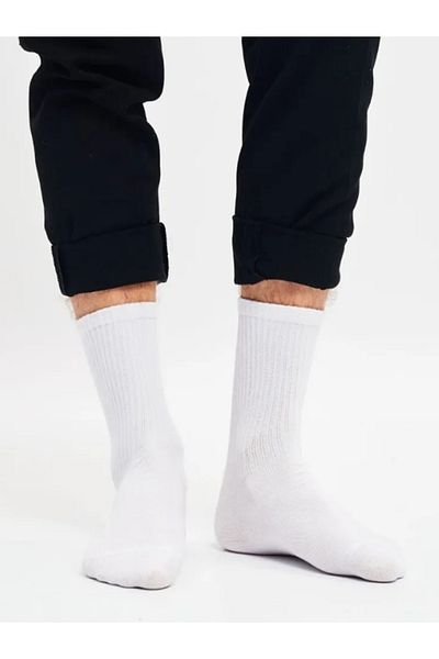 Çorap Bakkalı 6 Συσκευασίες Unisex Super Οικονομικές απλές λευκές κάλτσες τένις
