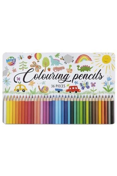 Bebeluc Set of 36 colored pencils in metal box, Moxy
