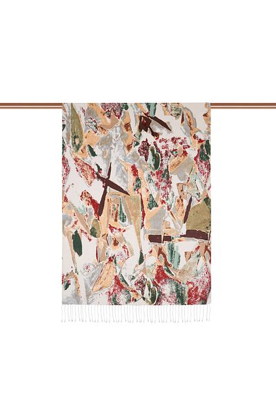 ipekevi Cream Green Silk Shawl 7264