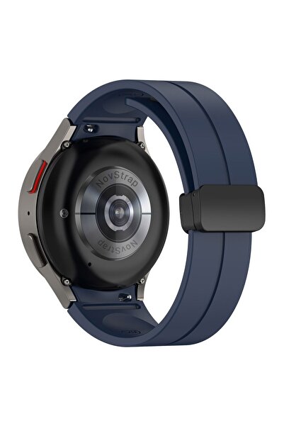 NovStrap Samsung Galaxy Watch 4 5 Pro 6 7 Fe 40 42 43 44 45 46 47 Mm Uyumlu Kordon Magnet Toka Silikon Kayış