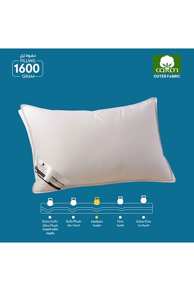 Donetella 1600 Grams 50X90 Cms Hotel Pillow Cotton Top - Luxury Down Alternative Filling