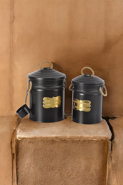 Milenay Gold Detailed Laundry and Dishwashing Detergent Storage Bucket Set – Put Elegance and Layout in One!