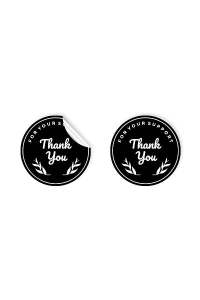 anka design 48 Pieces of Art Stickers and Cargo Labels - Thank You - 02