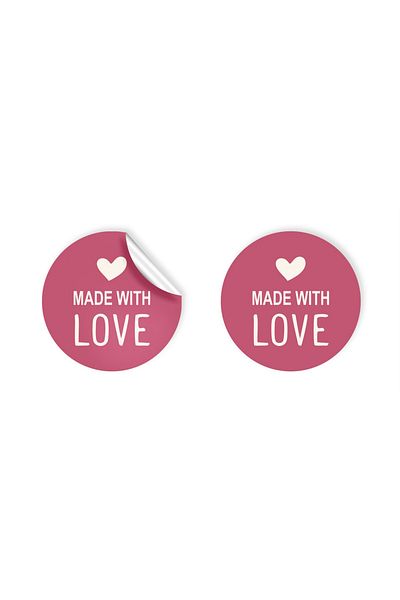 anka design Coated Sticker - 4X4Cm, 48 Pieces, Packaging & Shipping Label, Made with Love - 02
