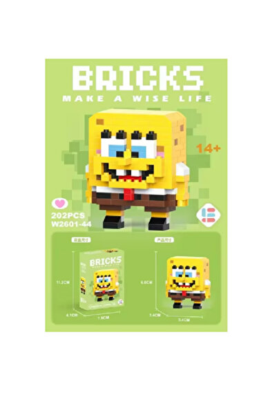 Genel Markalar Sünger Bob, Bay Yengeç, Patrick, Squidward Figürü 3d Yapboz Puzzle Yapı Oyuncakları