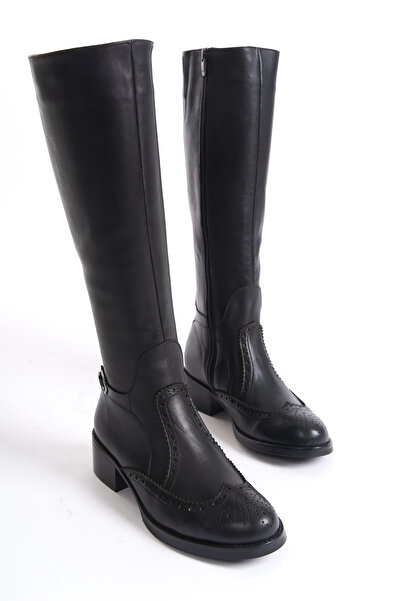 Elile Shoes Hakiki Deri Kışlık Kadın Çizme 33-34-35-41-42-43-44-45 Numara