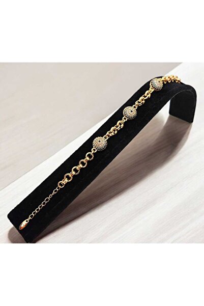 XUPING JEWELRY Nazar Boncuğu Taş Detaylı Xuping Paslanmaz Çelik Zincir Bileklik