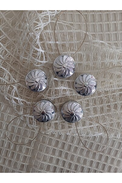 venedik home Магнітна застібка для штор Срібний колір - 5 штук застібок для ш...