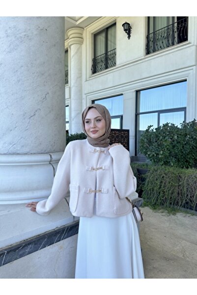 HENZA APOLETLİ KISA KAŞE KABAN