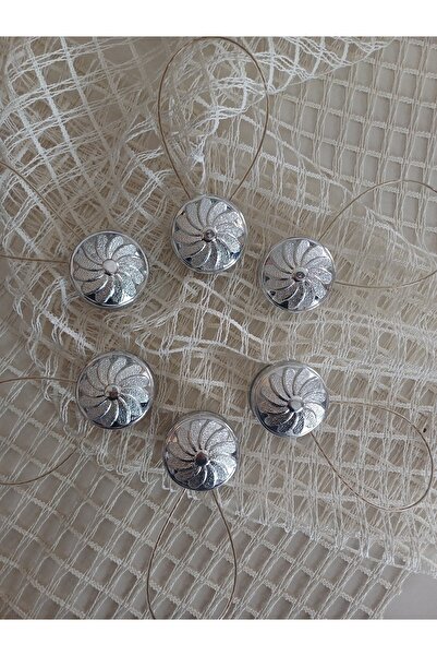 venedik home Магнітна застібка для штор Срібний колір - 6 штук застібок для ш...