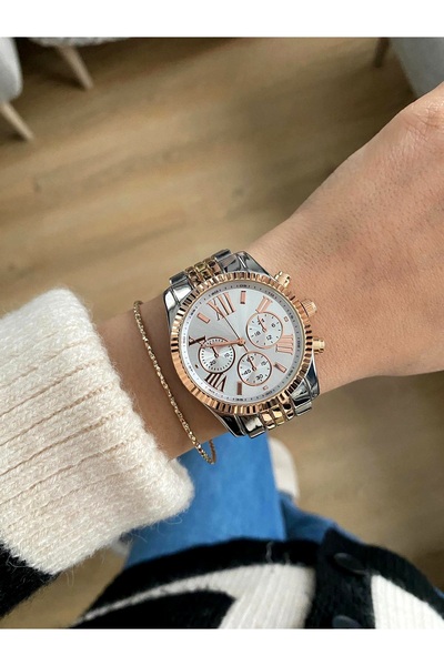 DARK BLANC 3 Color M Kors Model Unisex Metal Wristwatch