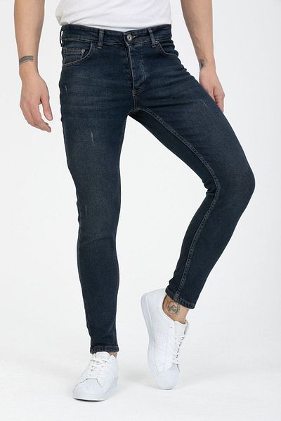 OneZero Ανδρικό τζιν σε καφέ απόχρωση με μανσέτες Skinny Fit