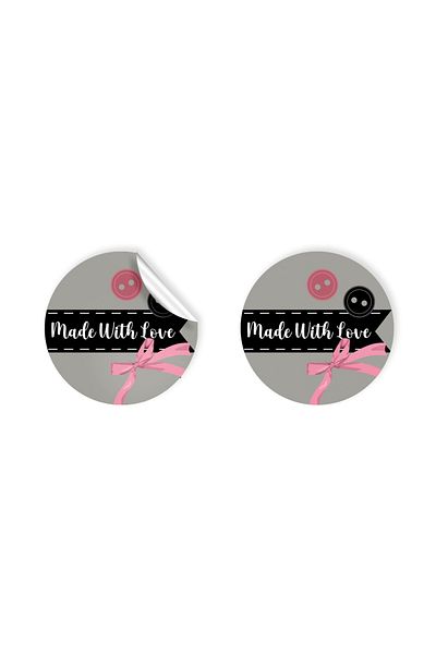 anka design 48 Pieces of Art Sticker - Packaging and Shipping Label (4X4Cm) - Made with Love