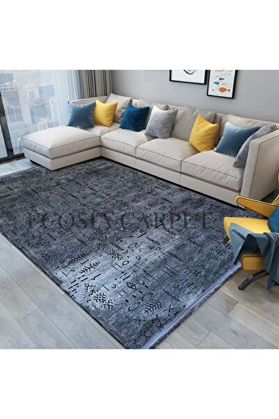 Ecosıa İskandinav Roma Desenli Yüksek Kalite Yolluk Antrasit Yıkanabilir Saça...