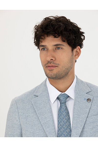 Pierre Cardin Açık Mavi Yün Karışımlı Slim Fit Ceket 50273166-VR003