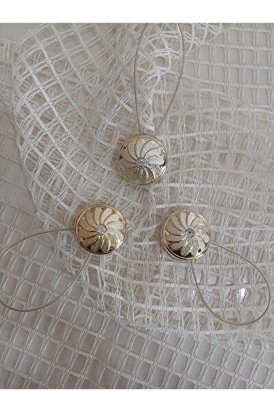 venedik home Cataramă magnetică pentru perdea Culoare aurie-3 bucăți de fixar...