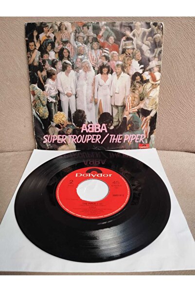 Plakperest ABBA – Super Trouper / The Piper  - 1980  Avrupa Basım 45 lik Plak