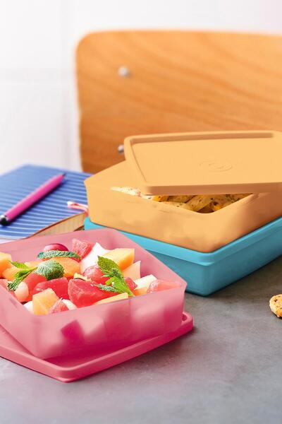 Tupperware Eco Kare 3'lü Yemek Taşıma Kabı Seti